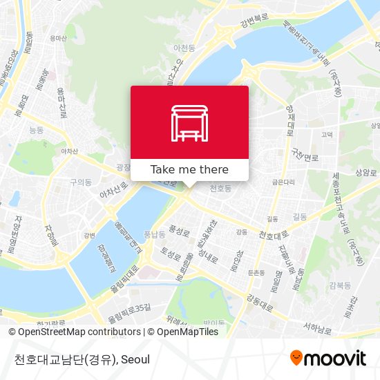 천호대교남단(경유) map