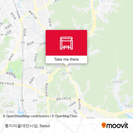 통미마을대안사앞 map