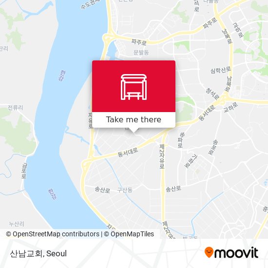 산남교회 map