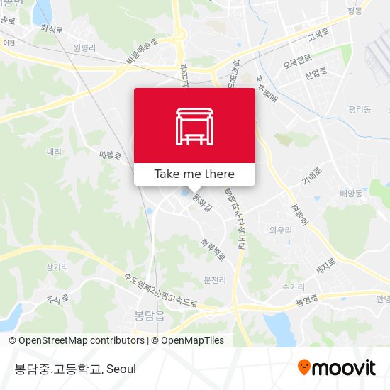 봉담중.고등학교 map