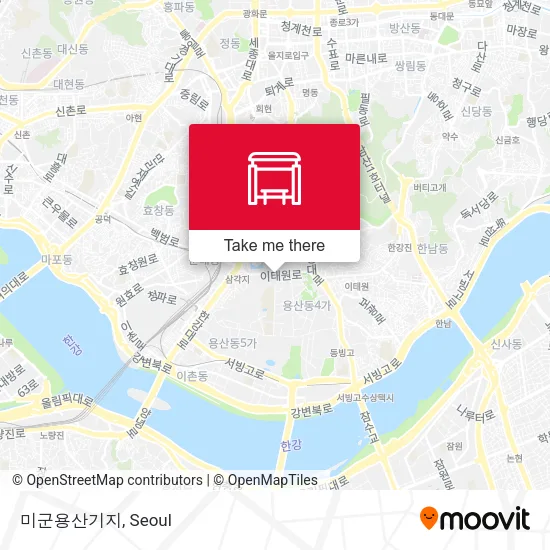 미군용산기지 map
