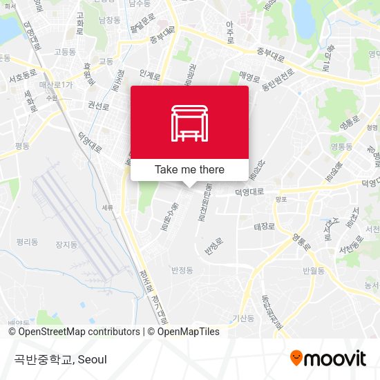 곡반중학교 map