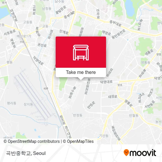 곡반중학교 map