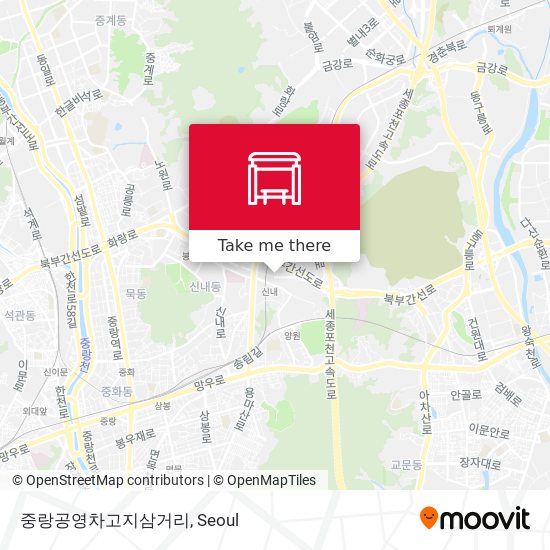 중랑공영차고지삼거리 map