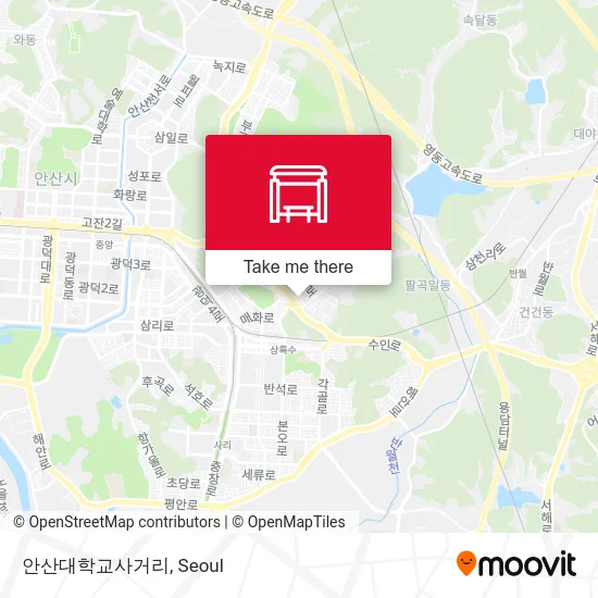 안산대학교사거리 map