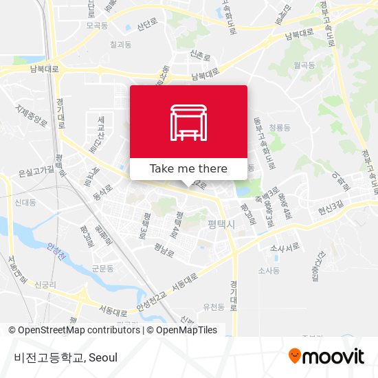 비전고등학교 map