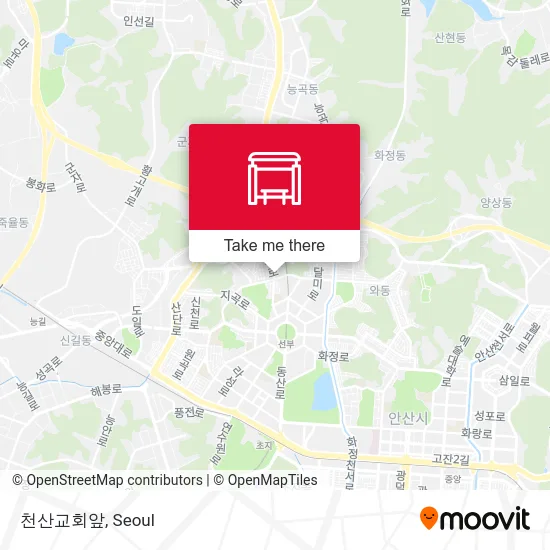 천산교회앞 map
