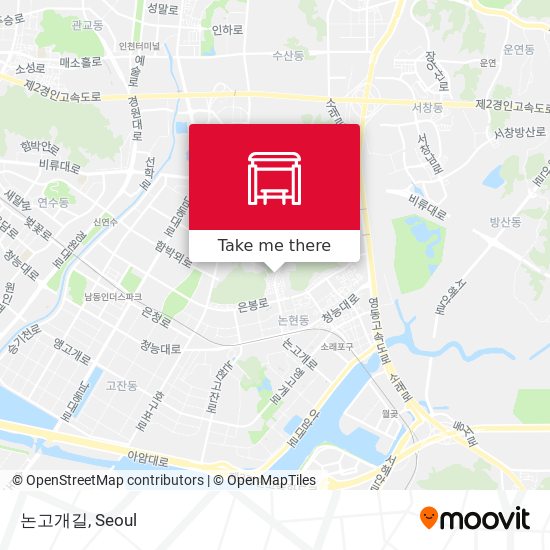 논고개길 map