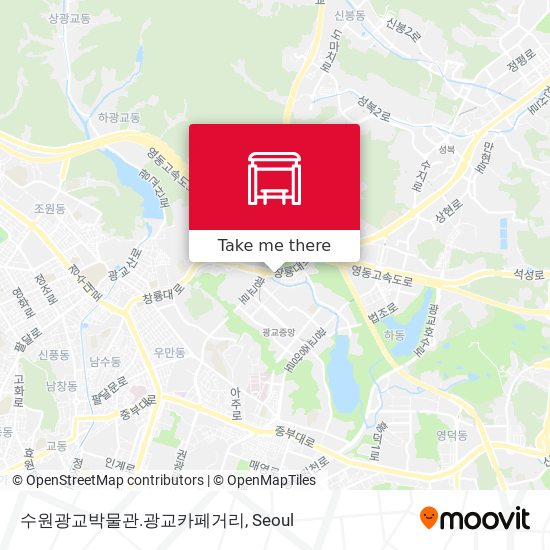 수원광교박물관.광교카페거리 map