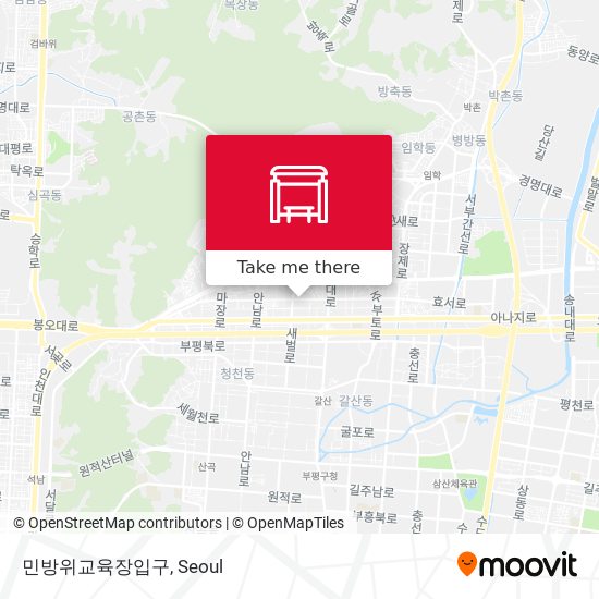 민방위교육장입구 map