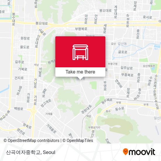 산곡여자중학교 map