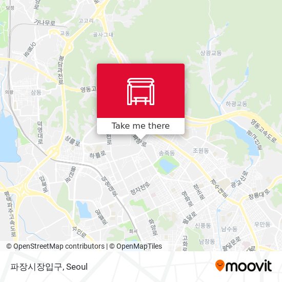 파장시장입구 map