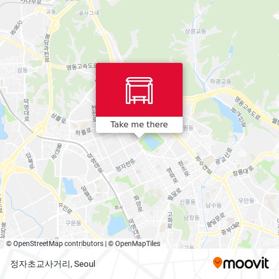 정자초교사거리 map