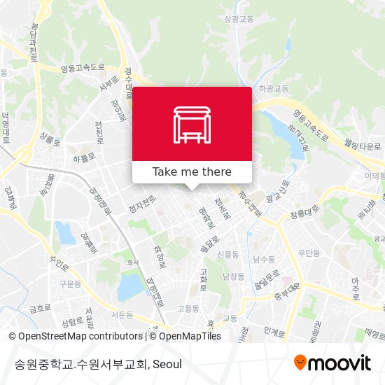 송원중학교.수원서부교회 map