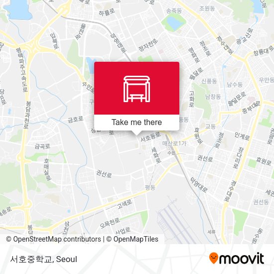 서호중학교 map