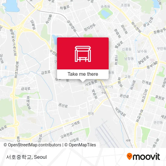 서호중학교 map