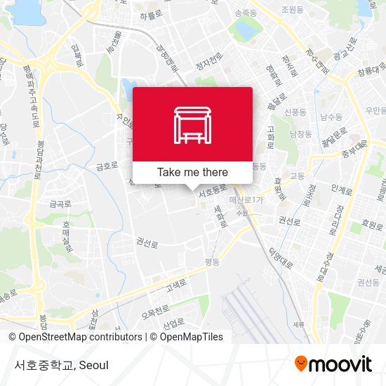 서호중학교 map