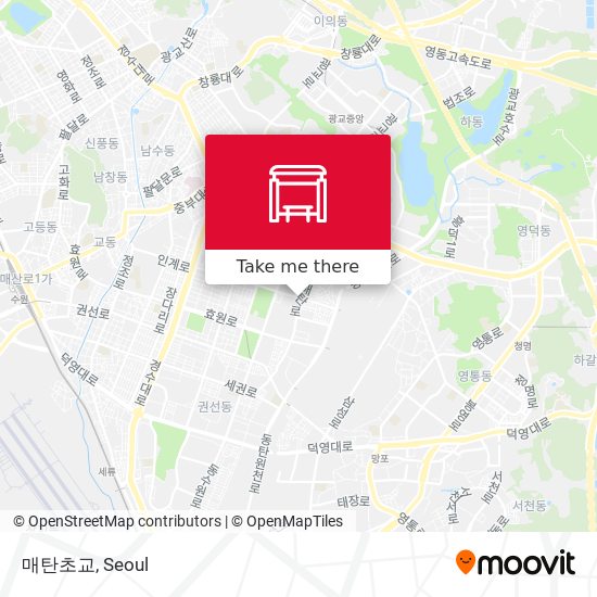 매탄초교 map