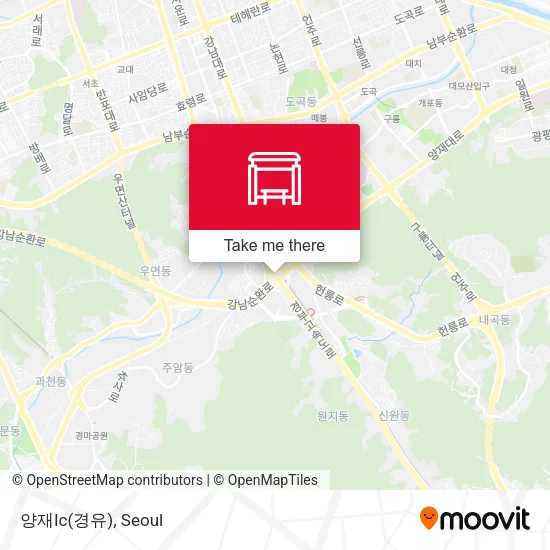 양재Ic(경유) map