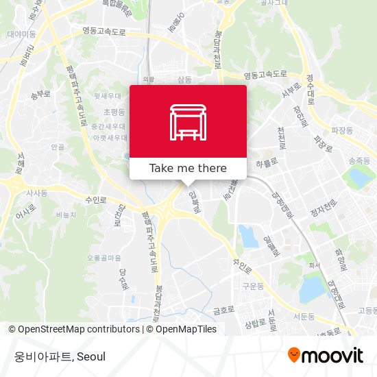 웅비아파트 map