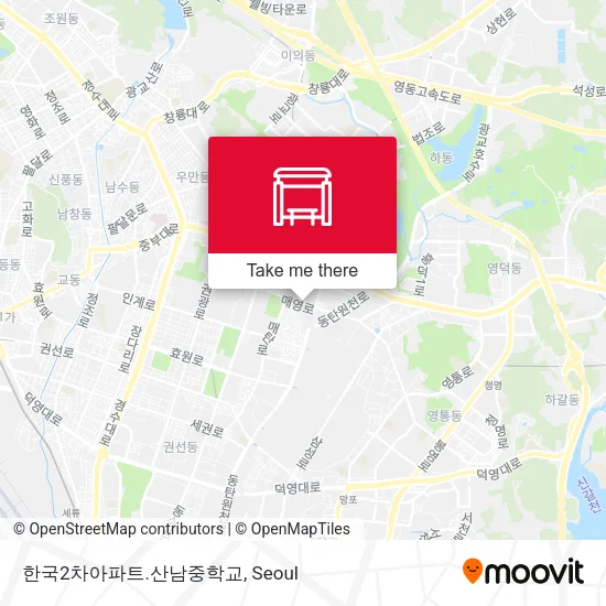 한국2차아파트.산남중학교 map