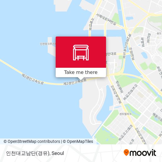 인천대교남단(경유) map
