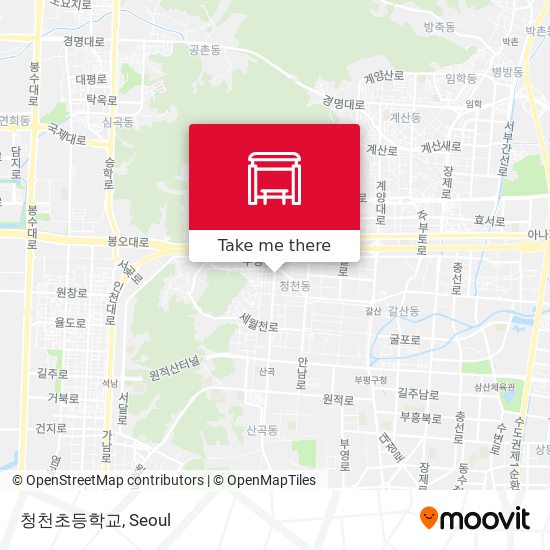 청천초등학교 map