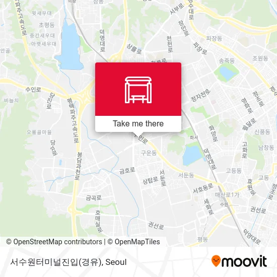 서수원터미널진입(경유) map