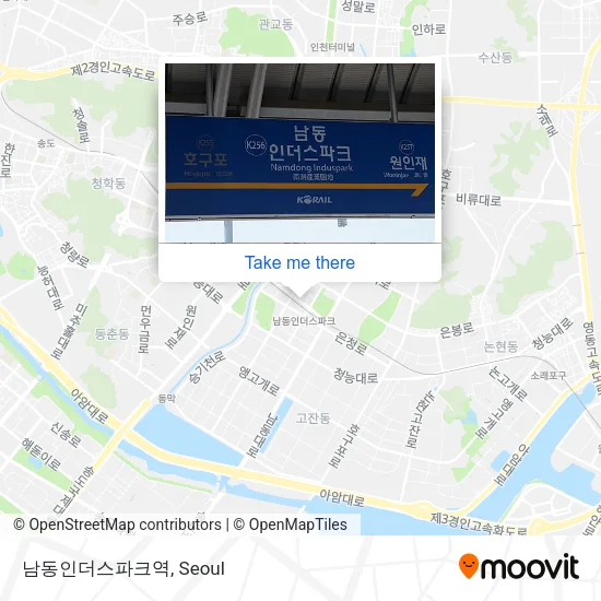 남동인더스파크역 map