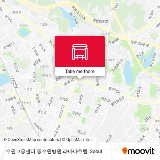 수원고용센터.동수원병원.라마다호텔 map