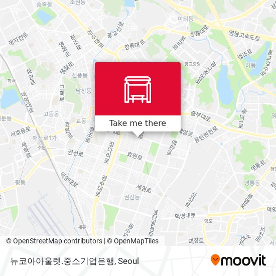 뉴코아아울렛.중소기업은행 map