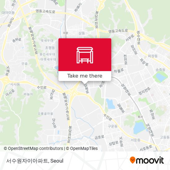 서수원자이아파트 map