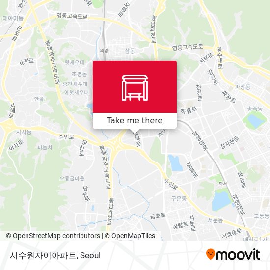 서수원자이아파트 map