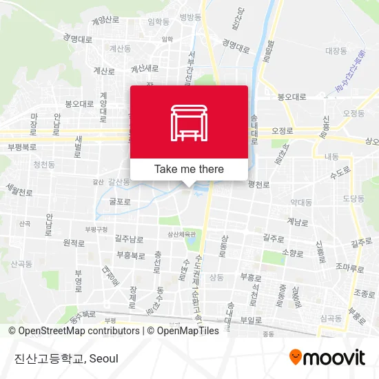 진산고등학교 map