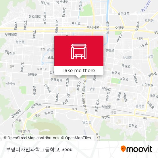 부평디자인과학고등학교 map