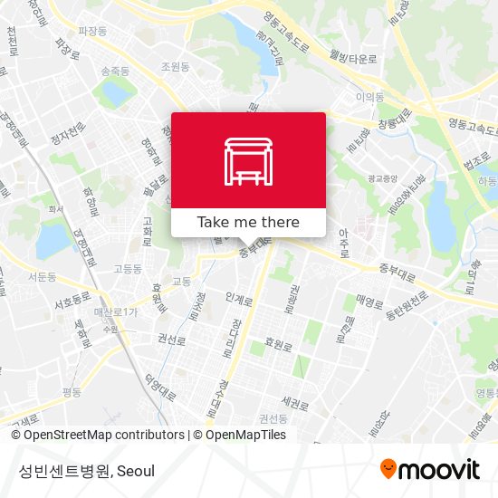 성빈센트병원 map