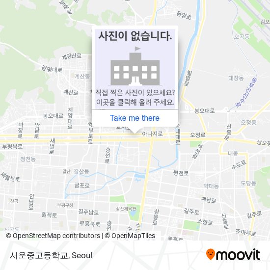 서운중고등학교 map