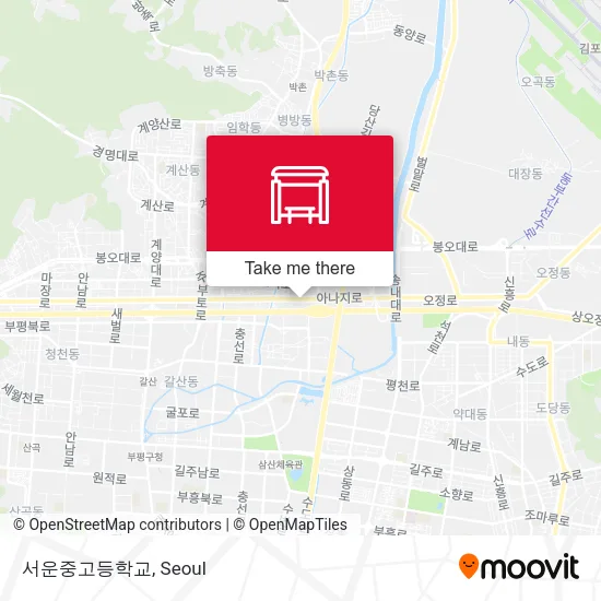 서운중고등학교 map