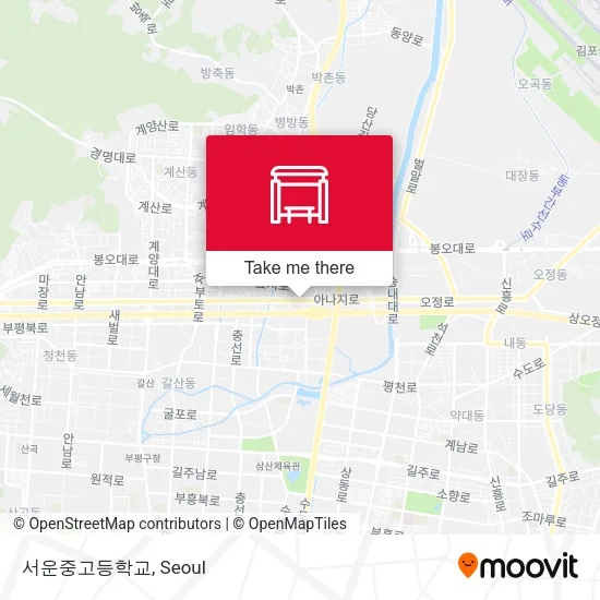 서운중고등학교 map