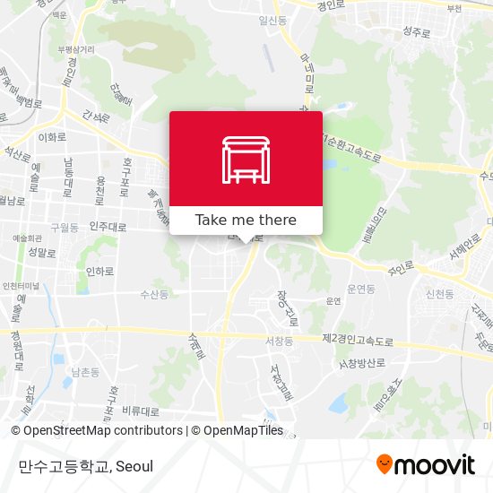 만수고등학교 map