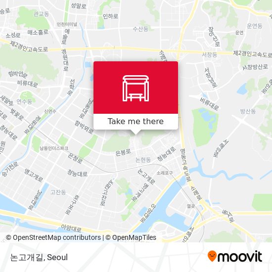 논고개길 map