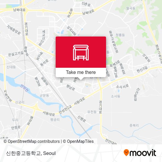 신한중고등학교 map
