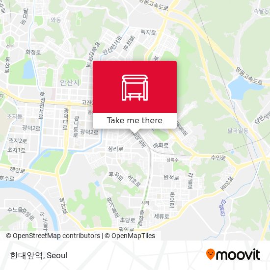 한대앞역 map