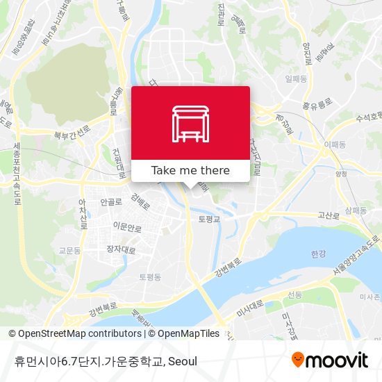 휴먼시아6.7단지.가운중학교 map