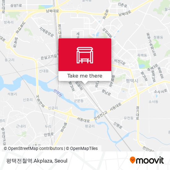 평택전철역.Akplaza map