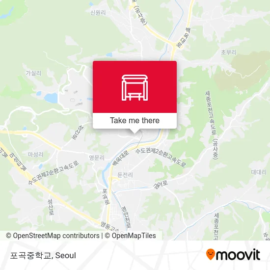 포곡중학교 map