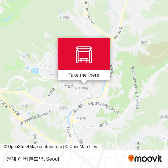 전대.에버랜드역 map