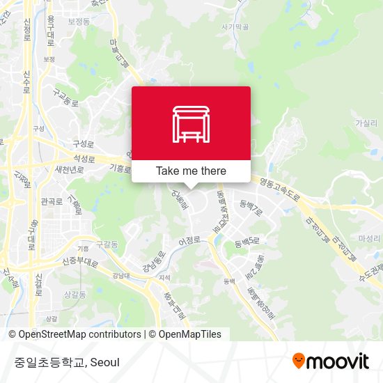 중일초등학교 map