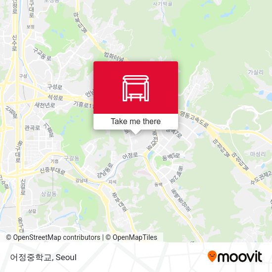 어정중학교 map