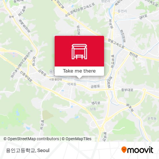 용인고등학교 map